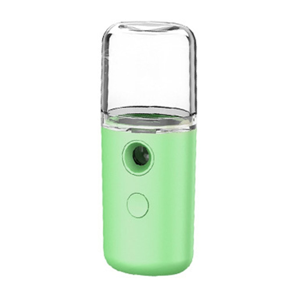 Nano spray vandpåfylder bærbart skønhedsinstrument ansigtsfugter usb opladning håndholdt sprøjte: Grøn