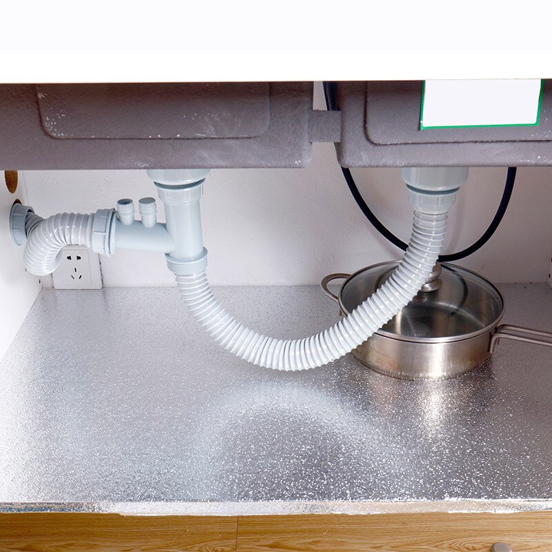 Waterdichte oliebestendige aluminiumfolie sticker zelfklevend behang keukenfornuis muurstickers  tn99