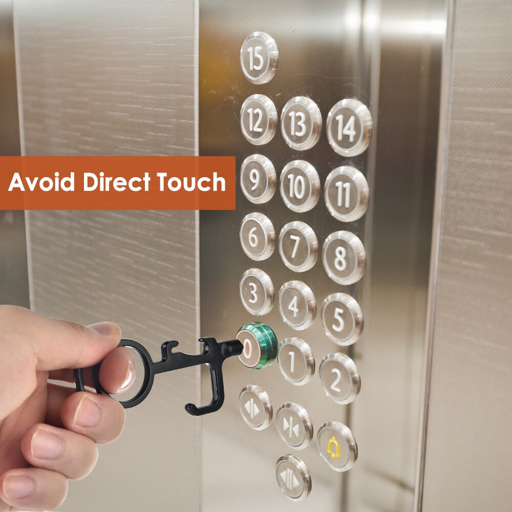 No-Touch Door Opener Multifunction Elevator Button Contactless Safety Door Opener Door Handle Bottle Opener Touch Screen Key