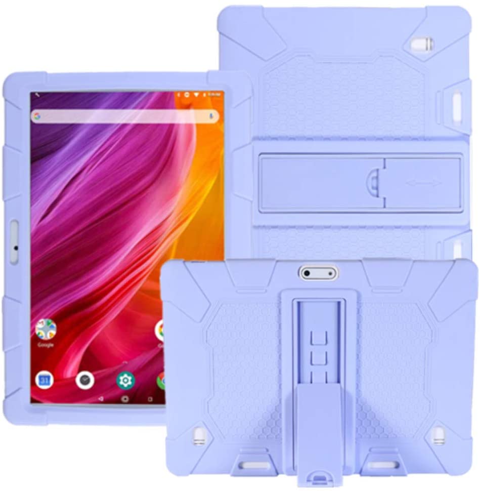 Silicone Cover Stand Case for Dragon Touch Notepad K10 / Max10 Victbing ZONKO Hoozo Winsing Lectrus 10" 10.1 "Android Tablet: Light Purple