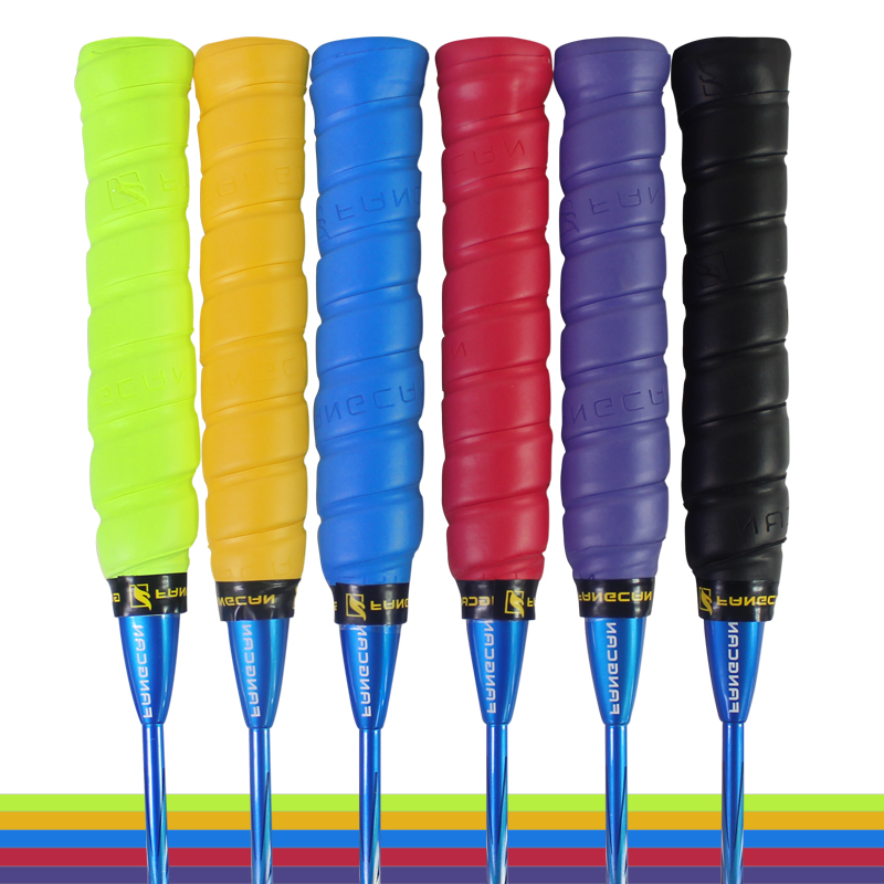 FANGCAN – coussin de poignée de Tennis en PU, 6 pièces, pour raquette de Badminton, avec crête en mousse: Mixed Color