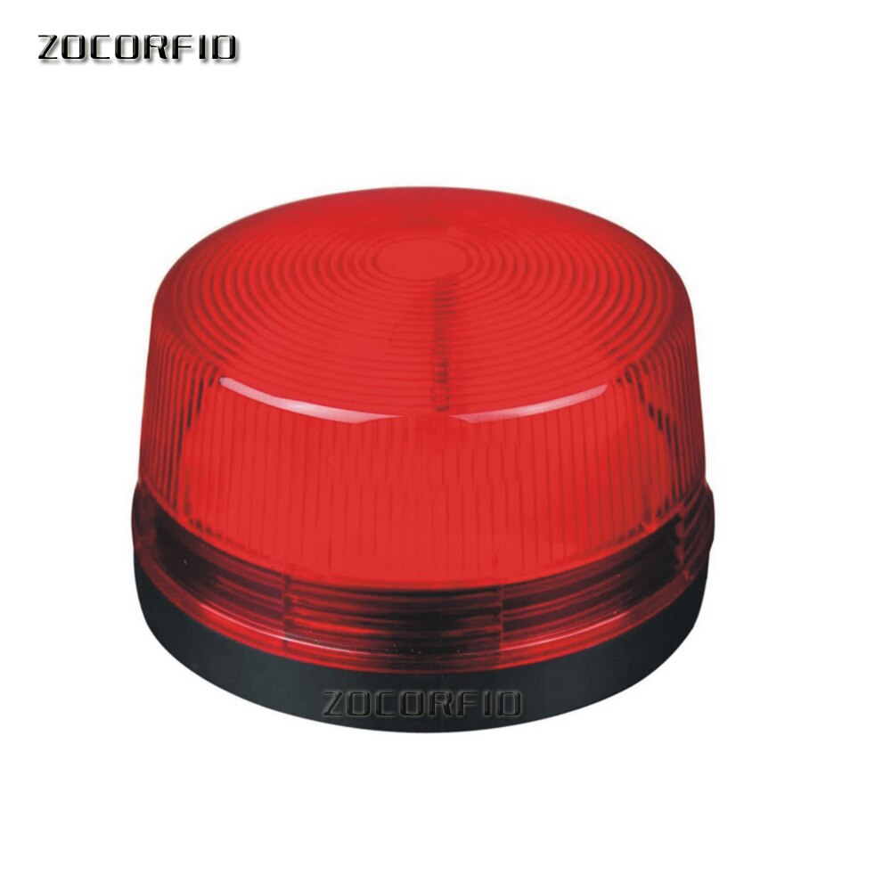 Vandtæt 12v 120ma sikkert sikkerhed alarm stroboskop signal sikkerhedsadvarsel blå rød orange blinkende led-lys: Rød