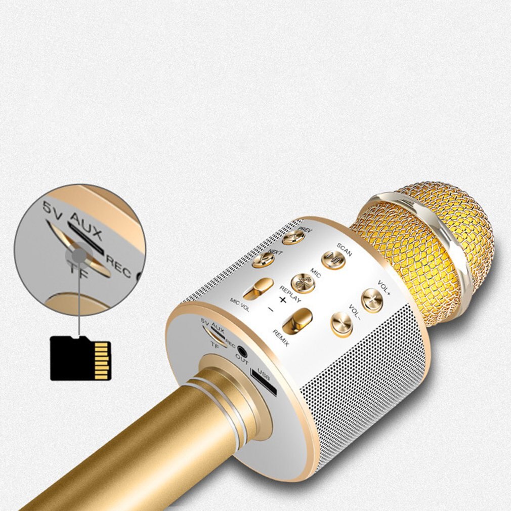 wireless microphone condenser karaoke mic bluetooth stand radio mikrofon studio recording studio