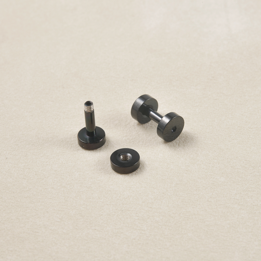 1 paar Rvs Goud Kleur Zwart Oordoppen Earlets Oor Expanders Schroef Terug Meters Body Piercing Sieraden 1.6mm-25mm