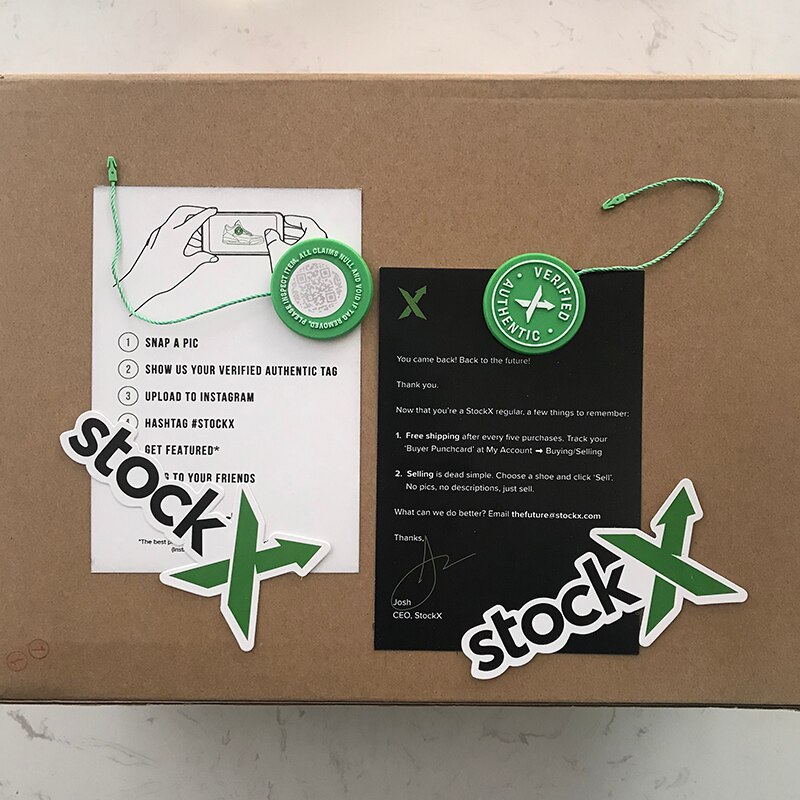 Stock X Green Circular Tag Rcode Stickers Flyer Plastic Shoe Buckle Verified X Authentic Green Tag