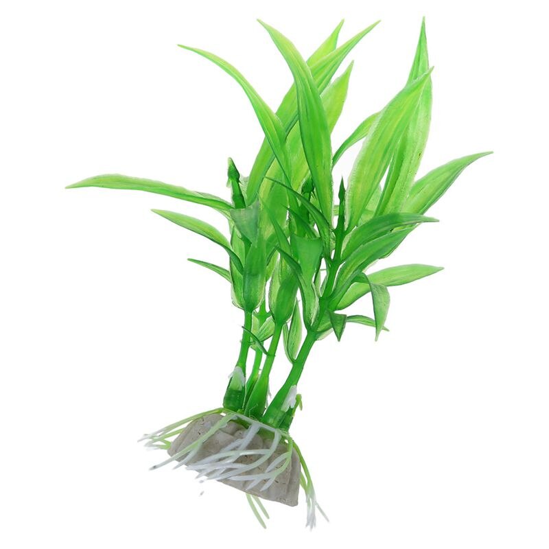 Prácticas plantas ornamentales para acuario pecera, Pack de 5 uds verde