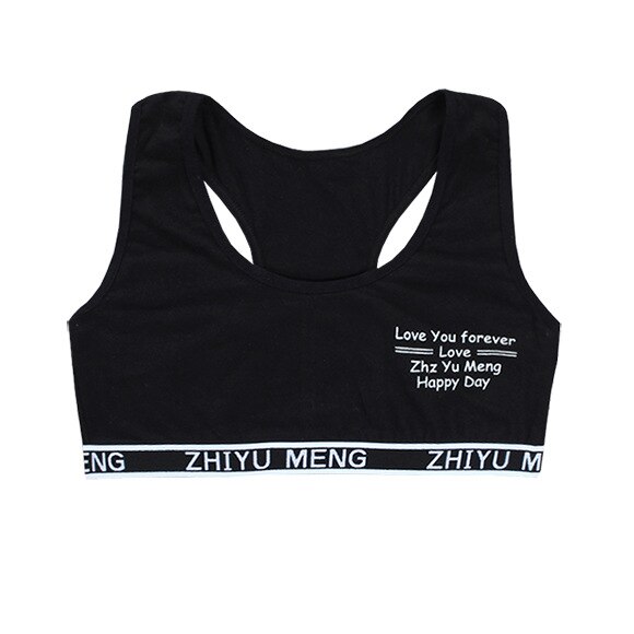 Girls Training Bras 12 Kids Soft Underwear 14 Girl Accessories Breathable 10 Children Bras for Teen Girl 8-16y Kids Tube Topic: Black