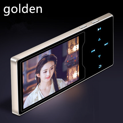 Ruiz-Reproductor de MP3 D08 USB con pantalla grande a color, radio de FM, E-book, reproductor de música, 2,4", 8GB, 16GB, HD, producto: golden / 16 GB