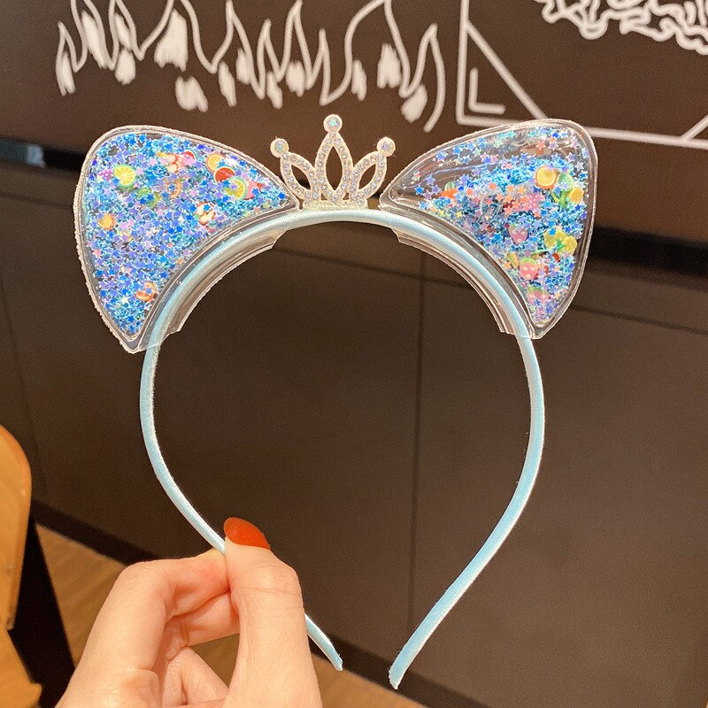 1Pcs Leuke Kat Oren Hoofdband Baby Meisjes Haarband Koreaanse Kinderen Prinses Kids Haarband Props Party Meisjes Haar accessoires: 7