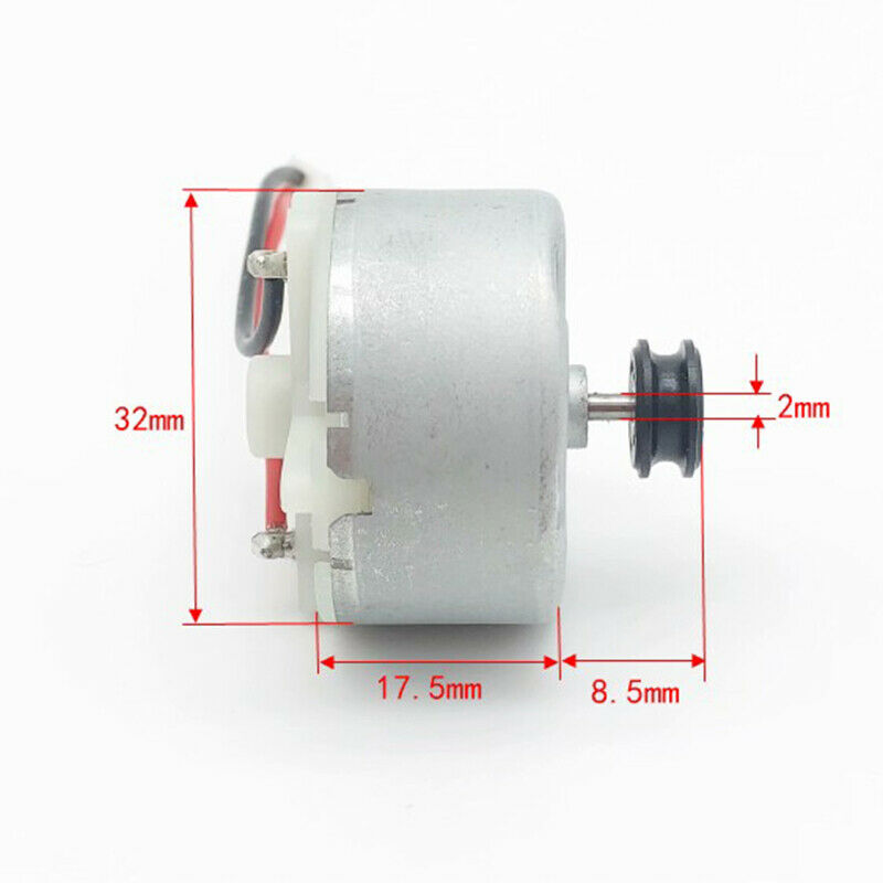 Rf -500tb 32mm med remskive likestrømsmotor 3v-12v 11250 rpm høyhastighets lavstøy elektrisk motor