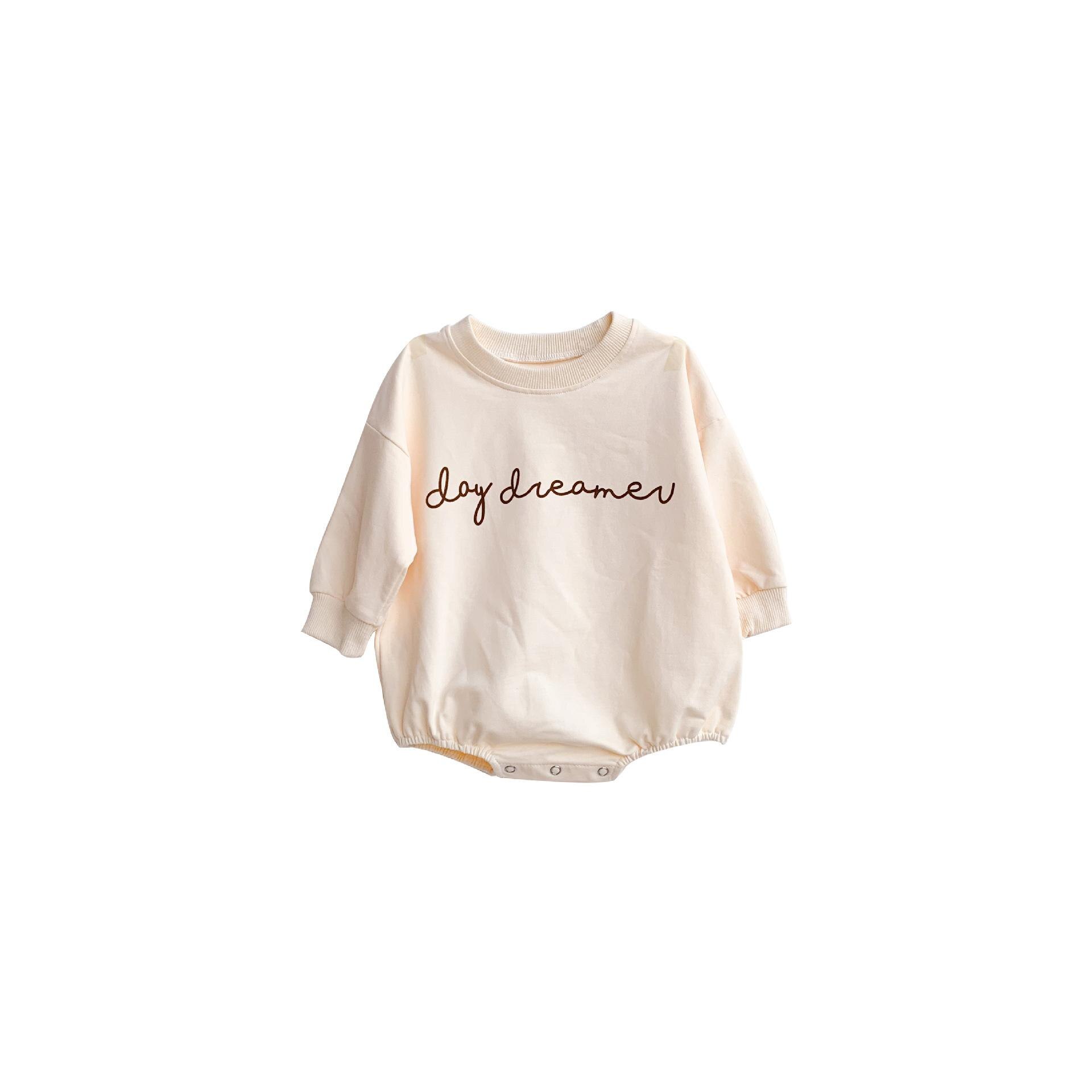 herbst Neue Baby Brief Gedruckt Lange Hülse Body Jungen Und Mädchen Overall Baumwolle Baby Kleidung: 24M