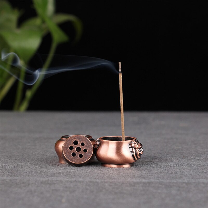 Copper Mini Lion Ear Incense Coil Burner Censer Ar... Grandado