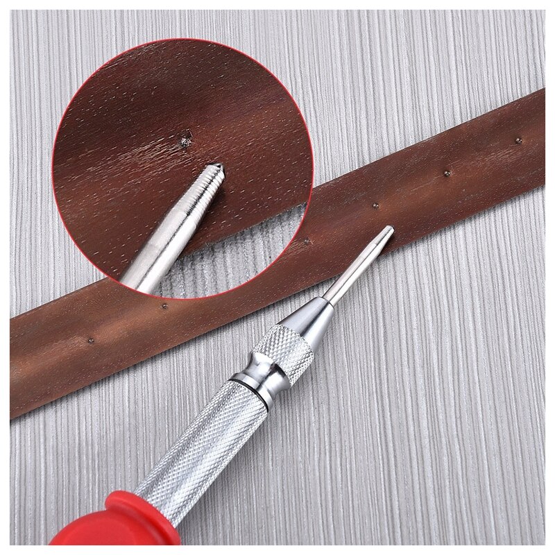 5 Inch Automatic Center Hole Punch Marker Scriber Window Puncher Breaker Tool with Cushion Cap and Adjustable Impact, 2 Pieces R