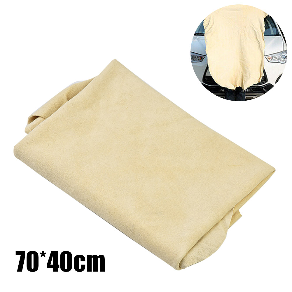 Paño de limpieza suave de cuero de gamuza, toalla para lavado de coches, trapo absorbente de agua, toallas de limpieza de coche, paño de lavado de secado 40x70cm