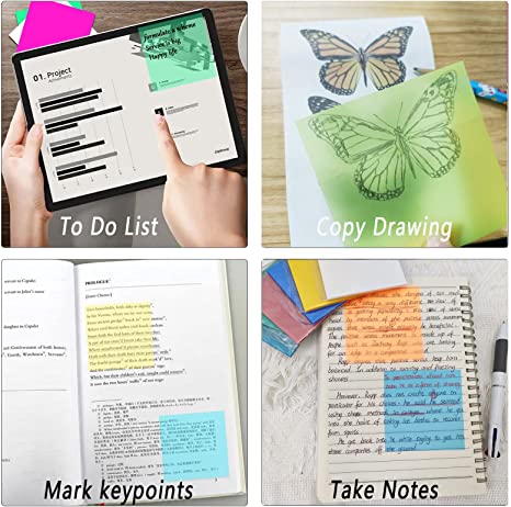 Bloc de notas transparente para mascotas, 50 hojas, planificador de notas adhesivas, pegatina, Bloc de notas, suministros escolares, papelería para estudiantes