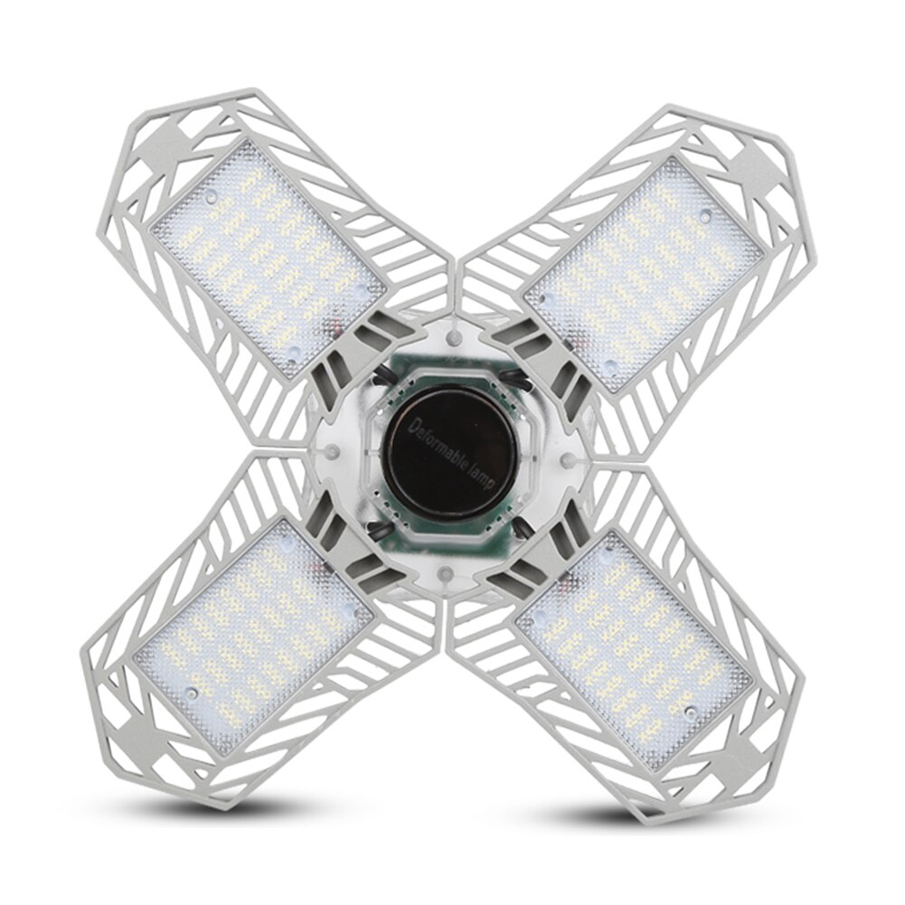 Deformable LED Garage Lights Upgraded Super Brightness 150W 15000LM 288 LEDs Ceiling Lights Industrial Lighting Workshop Lamp: 150W Silver