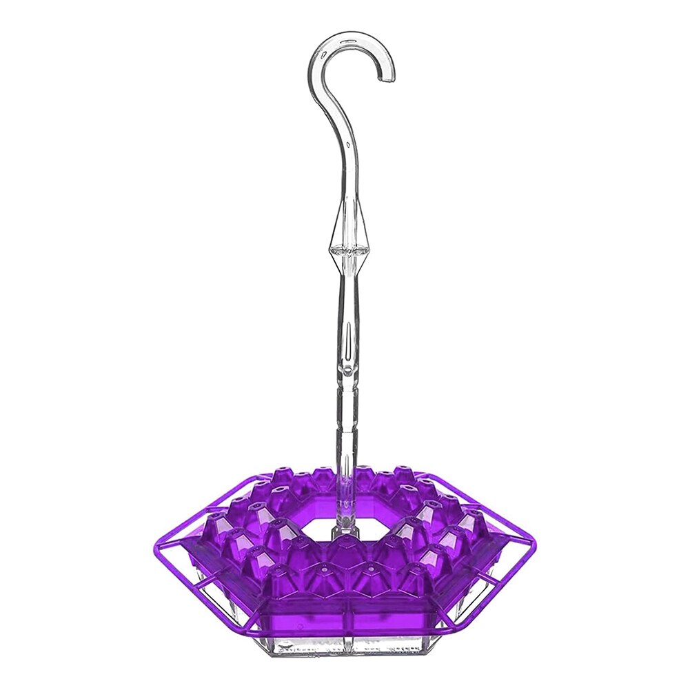 1pc Hummingbird Feeder for Outdoors 30 Feeder Ports No Leak Hanging Window Wild Bird Feeder for Outdoor Garden: Purple