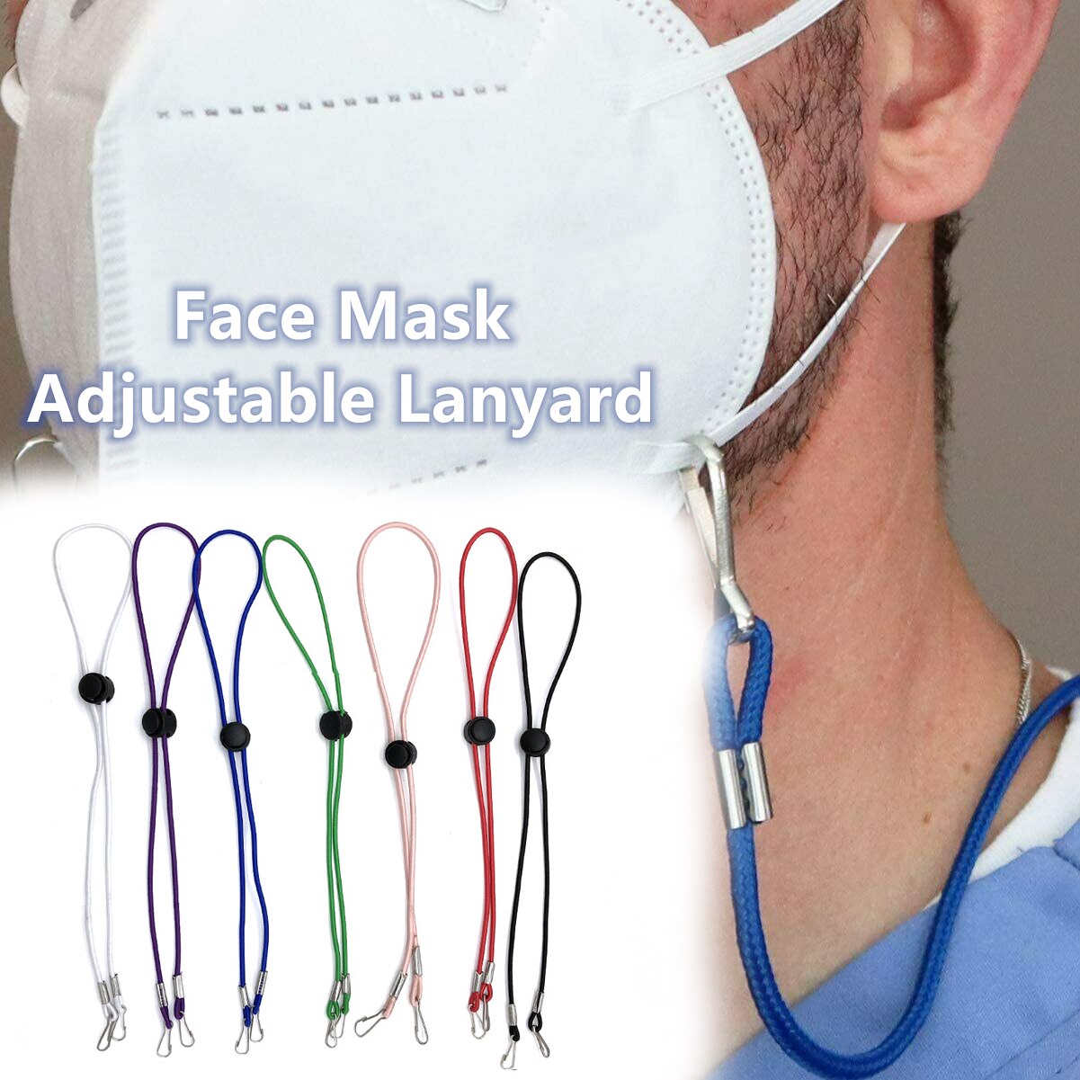 3 stk masker forlængelse til masker snor praktisk sikkerhedsmaske hvile & øreholder reb hæng på nakke masker stropper –