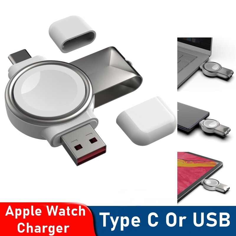 Portable Magnetic Wireless Charger for Apple Watch Fast Qi Wireless Charging Pad Dock Station for iWatch Series 6 5 4 3 2 1 SE