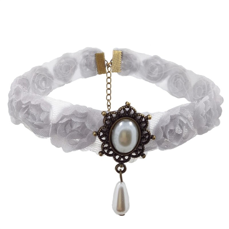 Yiyaofa colar vintage de gargantilha gótica, colar com pingente e colar falso, acessório de declaração para mulheres: GN-01