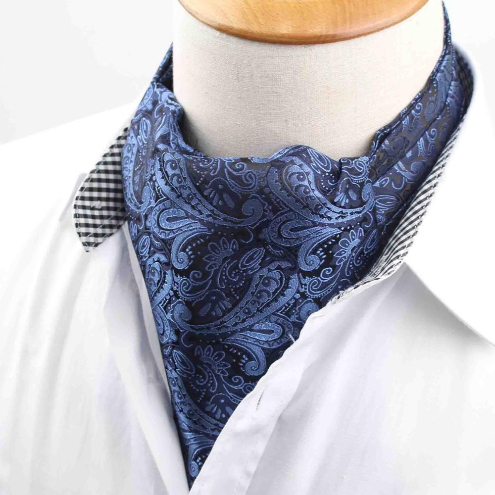 Cravate pour homme TRAHOO - Ascot et carré de poche - Polyester - Noir
