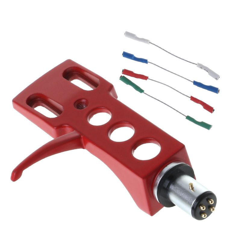 1 Set 4 Kleuren Metalen Draaitafel Headshell Mount Universele Lp Phono Cartridge Vervanging Fonograaf Hoofd Houder Stylus Lood Draad