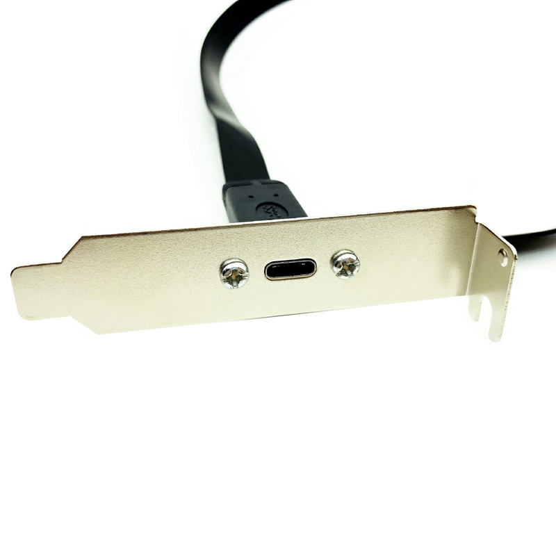 50cm USB 3.1 Front Panel Header Type-E To USB-C Type C Female Connector Extension Wire Cable +Panel Mount Screw Type E Connector