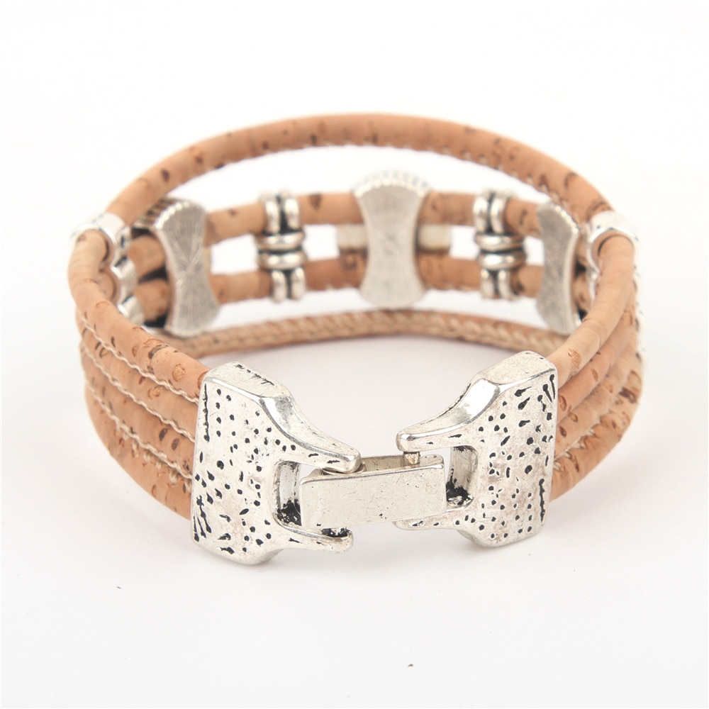 Natural cork bracelet original handmade stone Sticks women wood bracelet jewelry BR-201