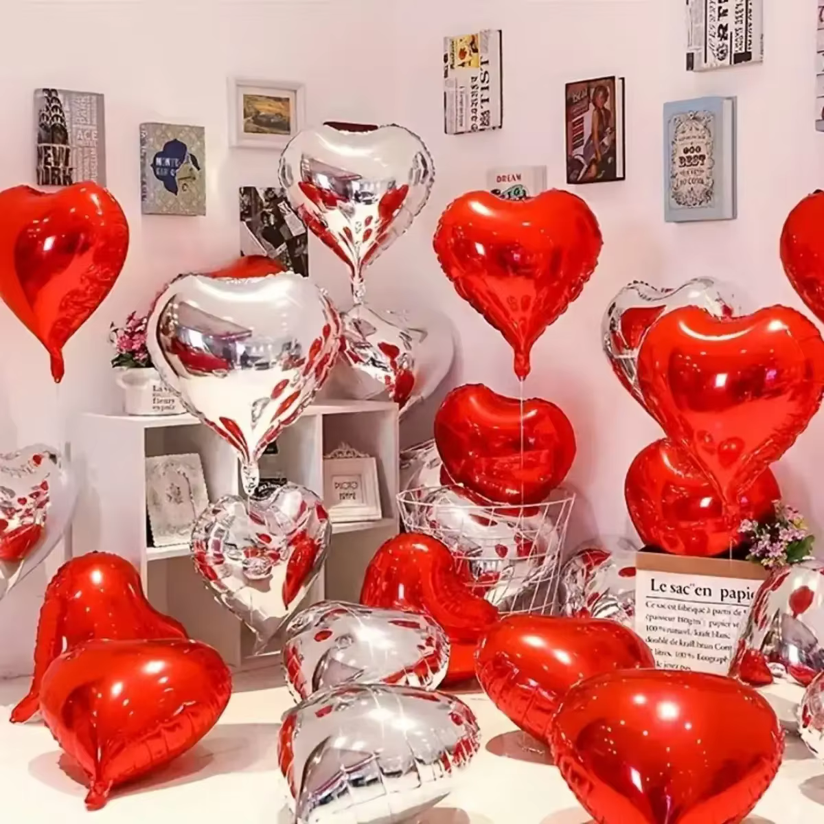 10/50/100 pçs diy decoração de festa de casamento balões de amor dia proposta romântica para casa feliz aniversário ornamento balões de férias: Cinza claro