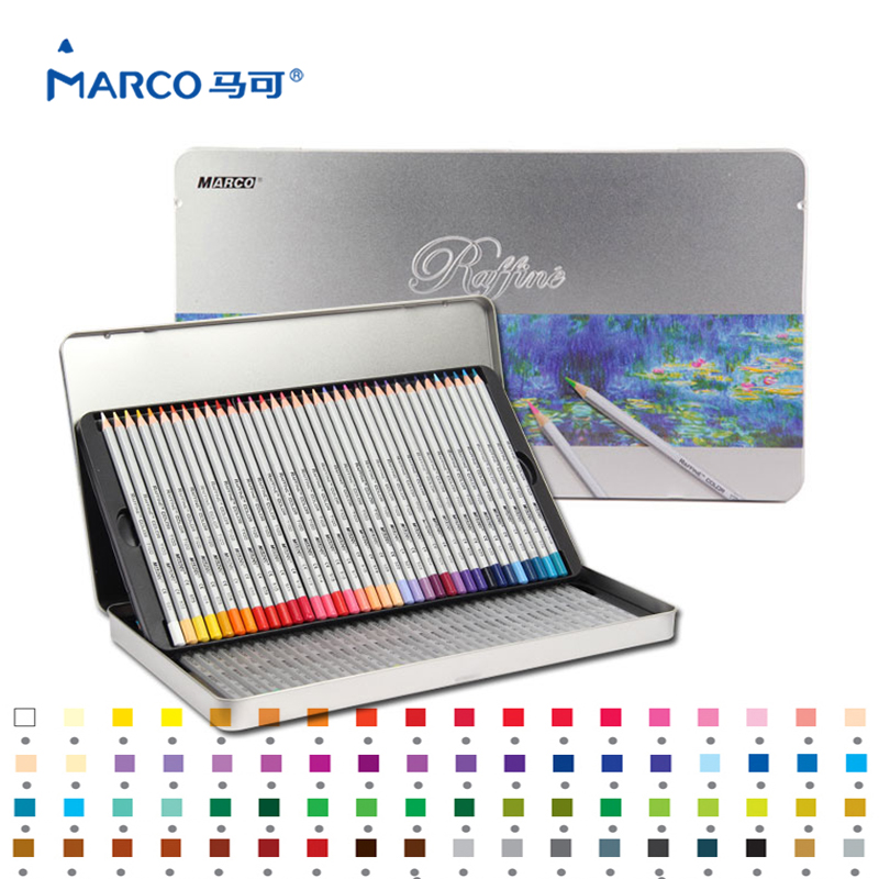 Marco 24/36/48/72Colors Raffine Soft Non-toxic Color Pencil lapis de cor Oil Colored Pencils for School Supplies