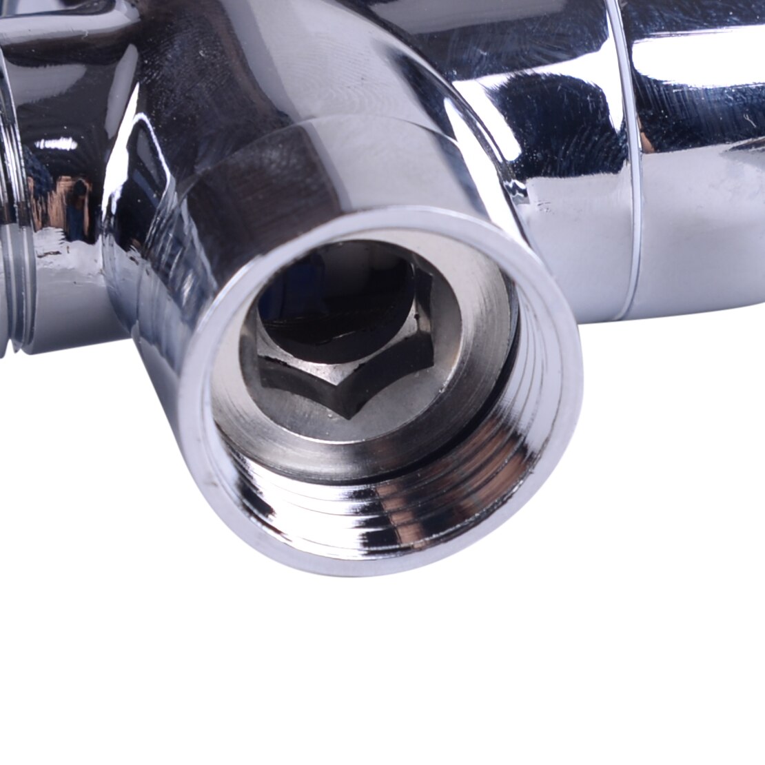 Chrome 3 voies inverseur T Valve pomme de douche à main bain robinet interrupteur sortie laiton ergonomique