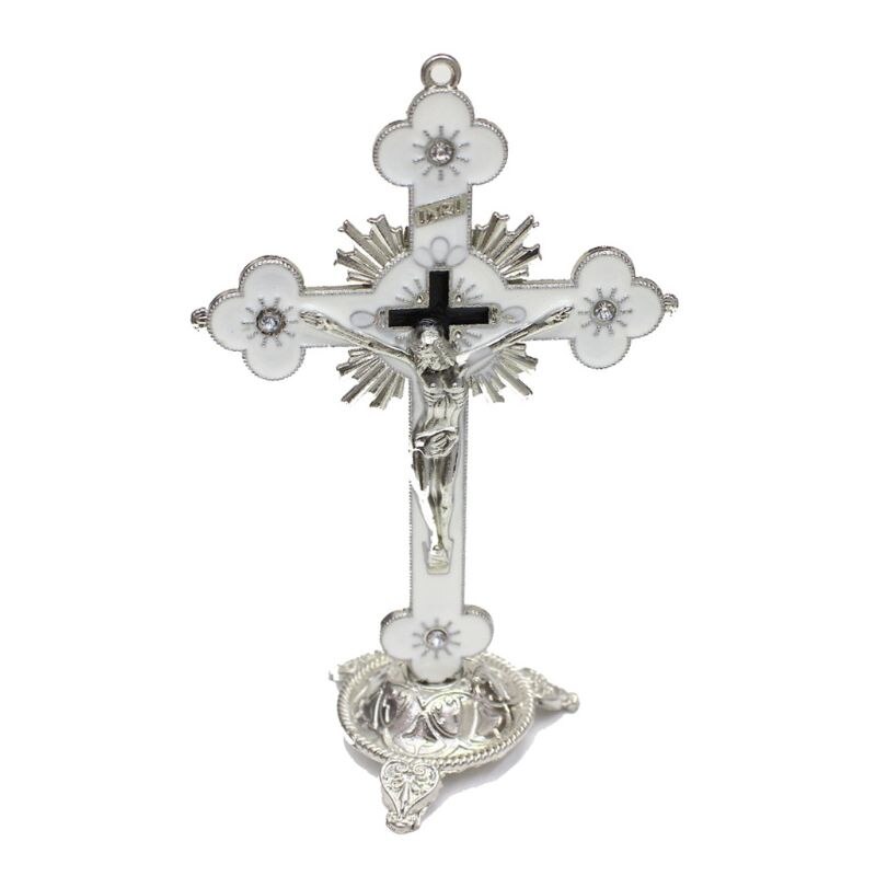 Pruimenbloesem metalen kruis jezus christus bitterheid kerk heilig beeld ornamenten kantoor huishoudelijk religieuze goederen