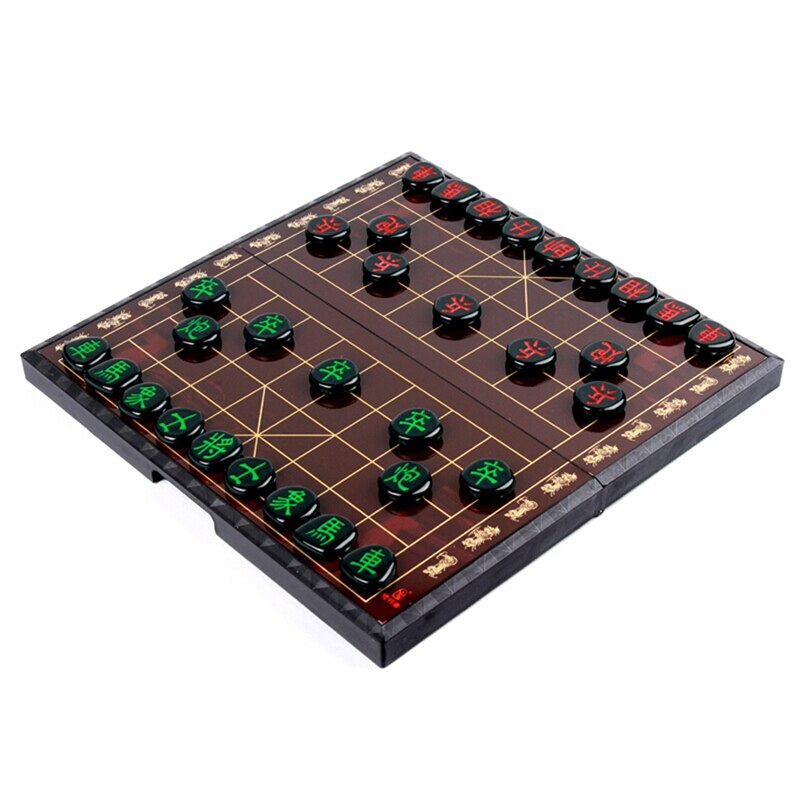 Jeu d&#39;échecs chinois Portable, jeu de société de voyage magnétique, échiquier pliable classique Xiang Qi, jouet Parent-enfant familial