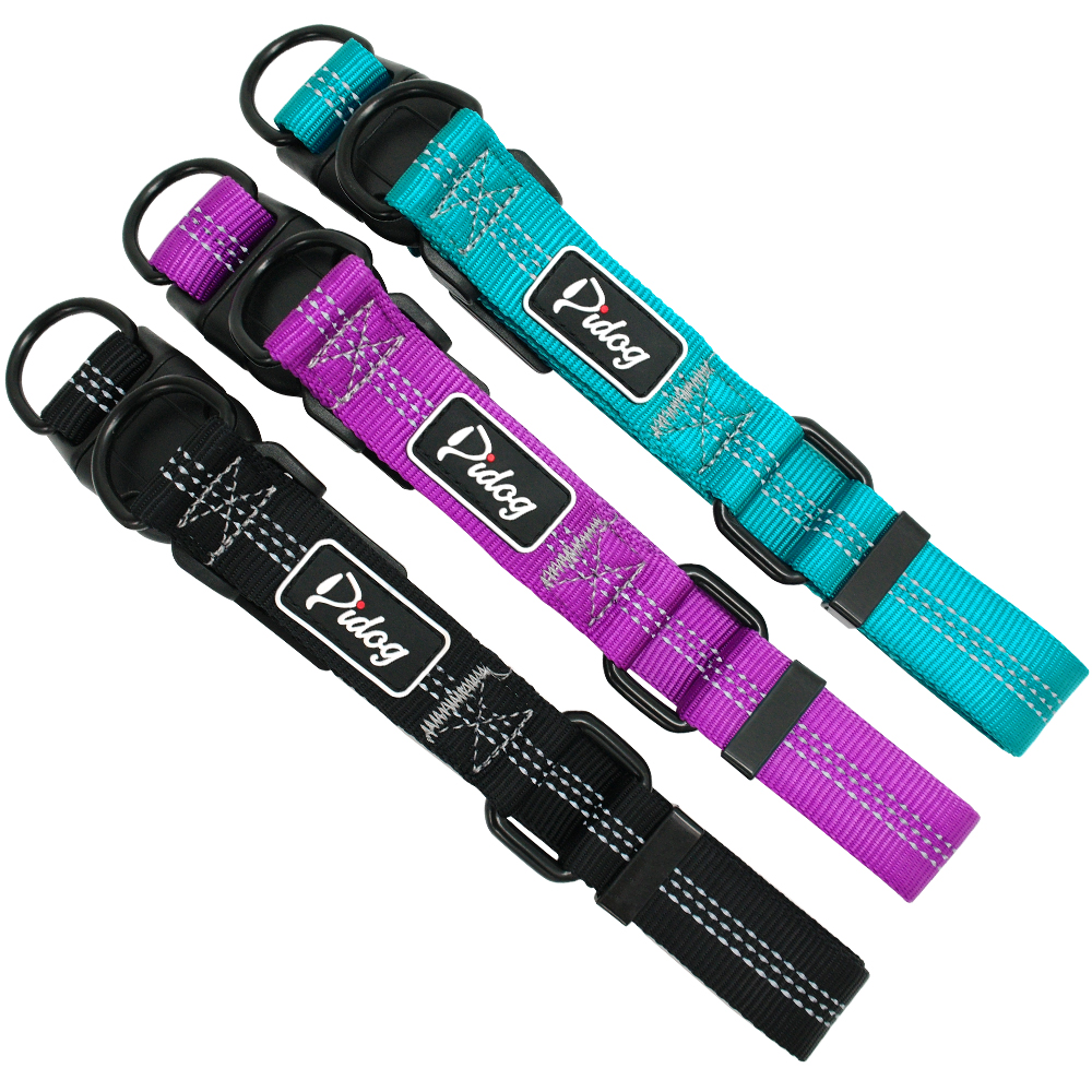 Collar reflectivo para Perro, hebilla ajustable de seguridad, nailon, pequeños y medianos para cachorros, Pitbull, Beagle, S, M, L