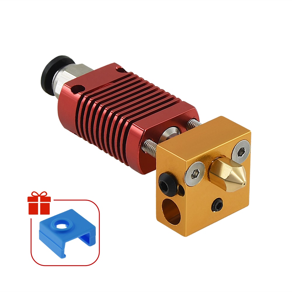 Mk8 montado extrusora kit final quente para ender 3 CR-10 impressoras 1.75mm 0.4mm bico de alumínio bloco aquecimento acessórios da impressora 3d
