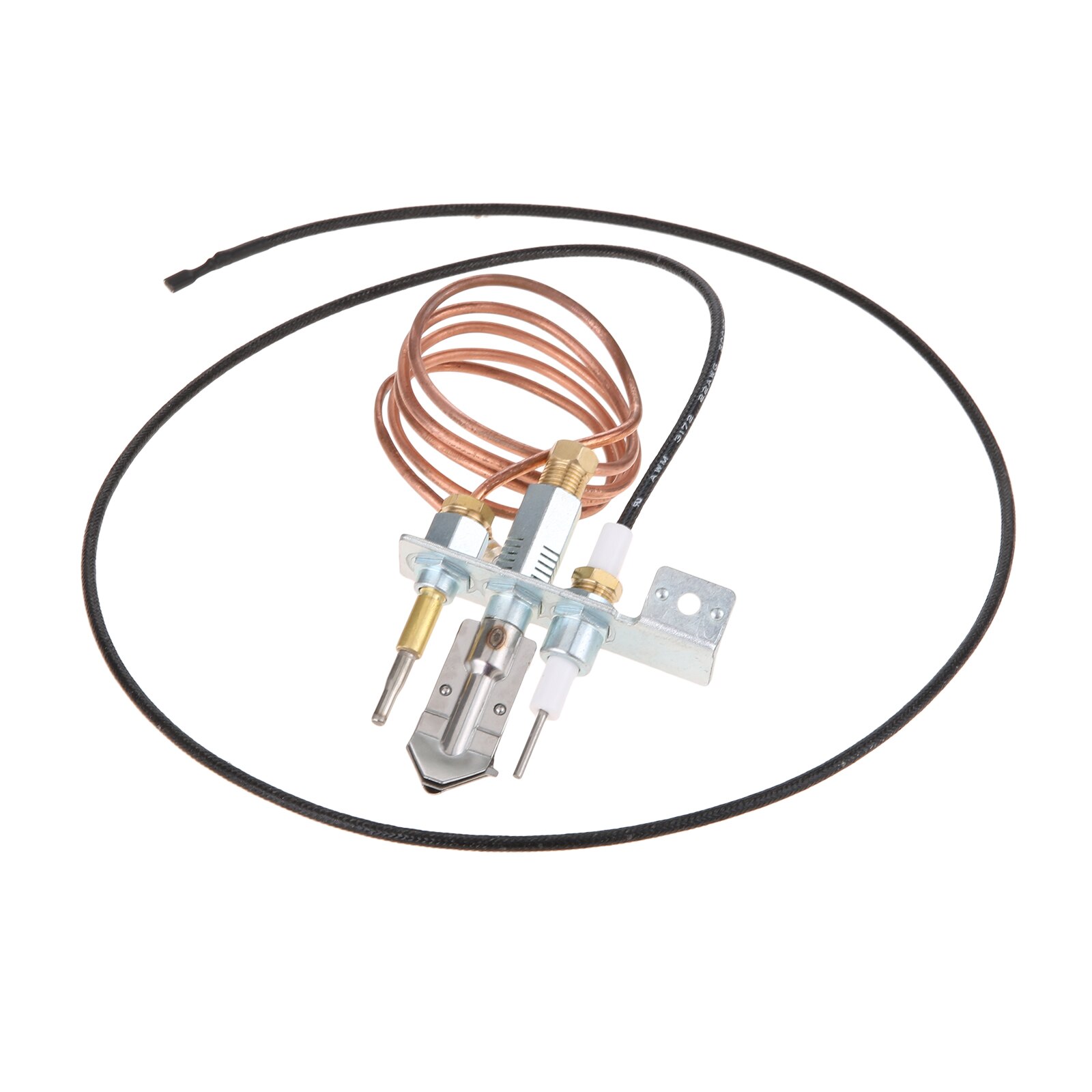 Fireplace Gas Water Heater Parts with Thermocouple and Igintion 900mm Pilot Burner Kit for Fireplace/Thermocouple End M9x1