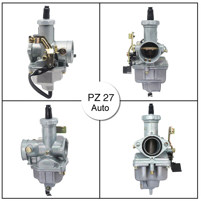 Sclmotos- Motorcycle PZ27 Carburetor with Starter valve Carb For XR CRF 100cc 125cc 150cc 200cc Pit Dirt Bike 3 Wheeler Go Cart
