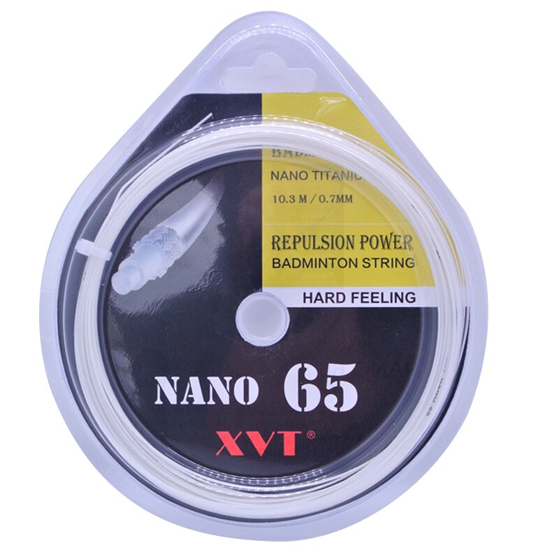 XVT 65 Hard feeling 28-30Lbs 10.3 meters badminton string / badminton racket string 4pcs/lot: 4white