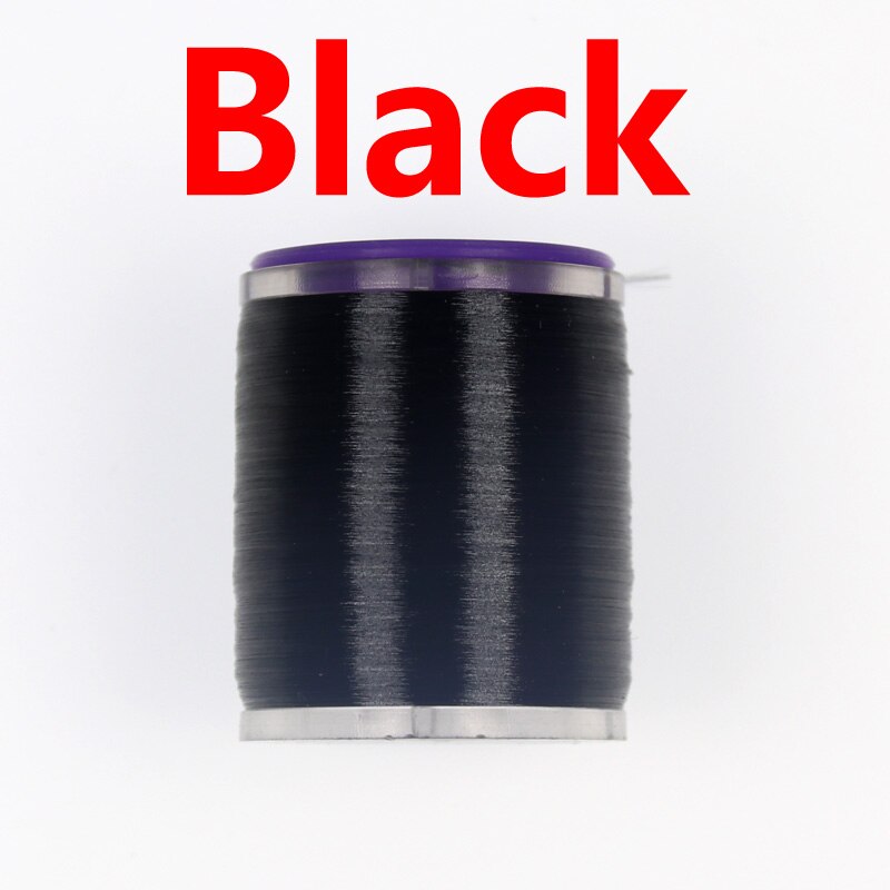Wifreo 75D Fijne Hoge Treksterkte Vliegbindset Draad Met Standaard Spoel Spool Waxed Koppelverkoop Draad Voor Nimf Droog Natte Vliegen: Black