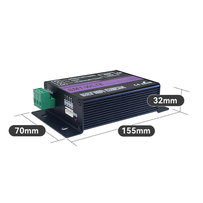 LTE 4G GSM Remote Power Switch 1 CH GSM Relay Controller SM1-WLTE SMS Call App Control Motor Lock Gate Opener