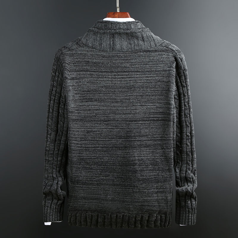 Cardigan Herre Strikket Tykk Slim Fit Vinter Koreansk Stil Casual DILEMO