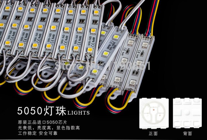 Led pixel module RGB 5050 LED Module Lamp high power led module 12 V Waterdicht IP65 garantie 2 jaar CE RoHS