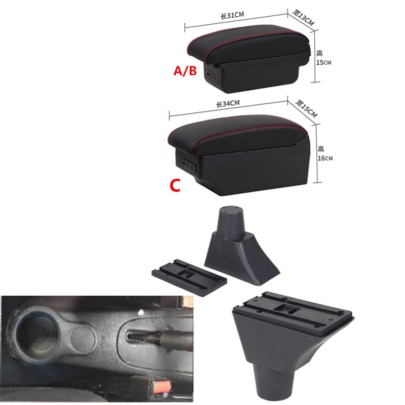 Voor citroen  c3 picasso armsteun doos centrale opslag inhoud doos usb  c3 picasso armsteunen doos