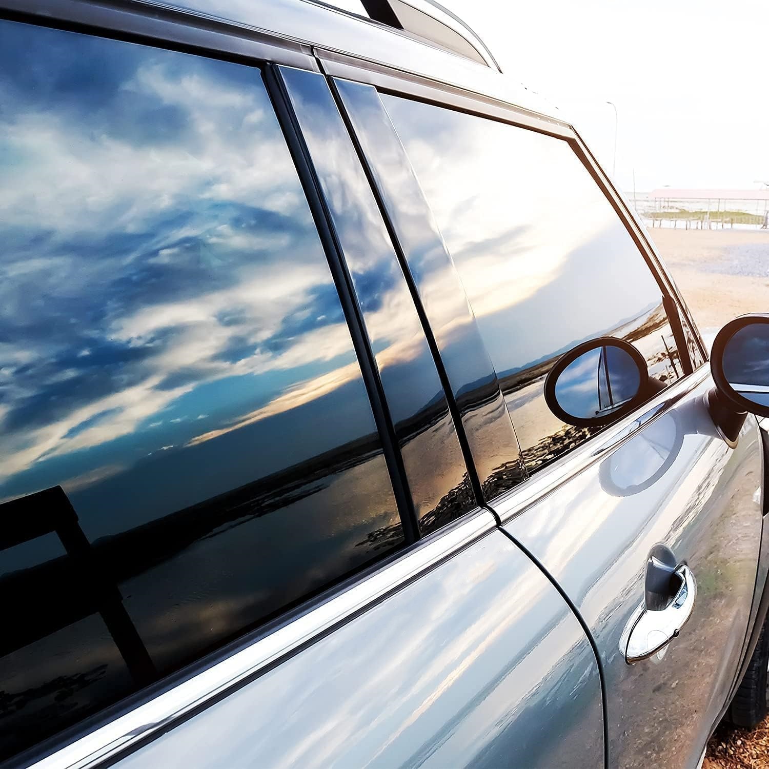 50 cm x 6m uklippede ruller solfilm til vindu, 1/5/15/25/35/50%  svarte filmer til bil, hjemmekontor, solfilm til glass med skrape, solfilm til bil