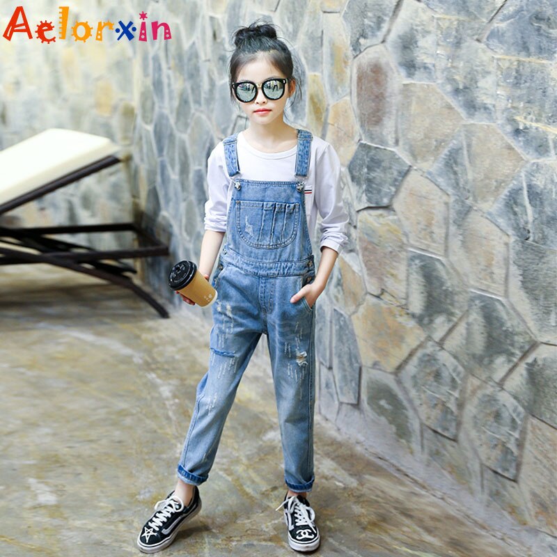 Monos vaqueros para niña, pantalones vaqueros, ropa para niño, Mono para niña, pantalones para niña 6 8 9 10 15 años: 6