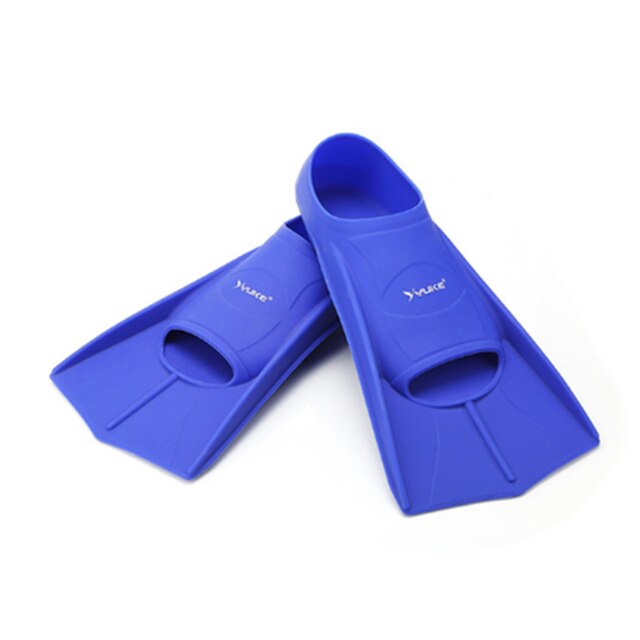 Silicone Scuba Diving Fins Short Men women Snorkel Swimming Fins Kids Flippers Equipment Set China Factory: Blue / XL