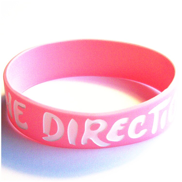 1pc one direction music band 1D silicone rubber bracelet wristband: Antique Bronze Plated