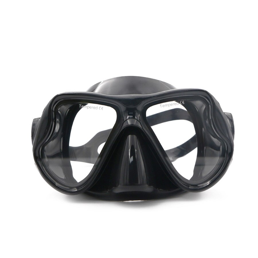 Ailloma dykningsbriller silikone anti-tåge svømningsmaske voksen hærdet glas linse sportsudstyr briller: Am708 sorte