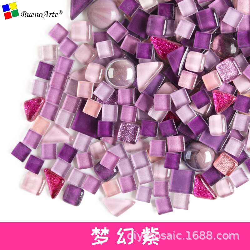 Mosaic DIY Material Irregular Small Particle Color Decal Crystal Glass Tile Small Patch Glass Mirror Mosaic Tiles: 14