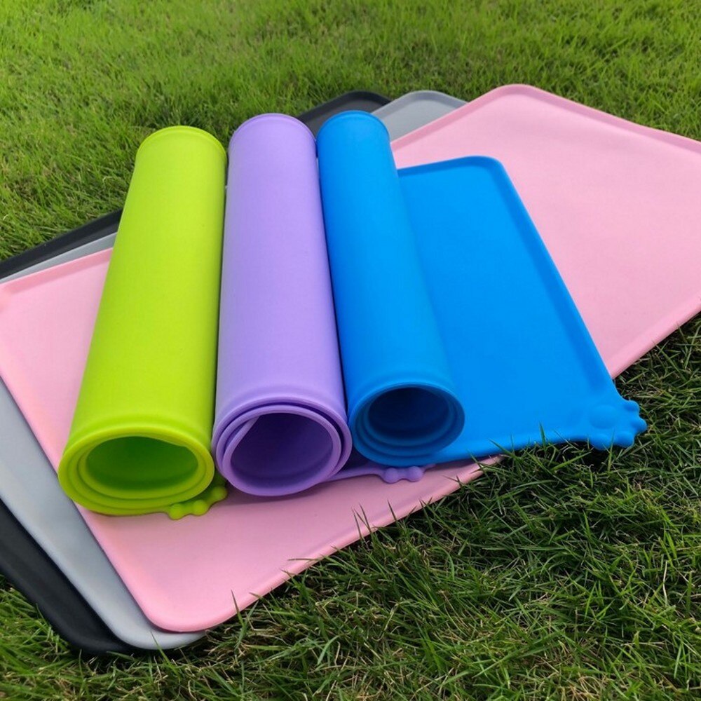Waterdichte huisdiermat, siliconen honden- en kattenvoermat, drinkmat voor voerbak, placemat voor puppy's, stevige kleine middelgrote en grote hondenvoermat
